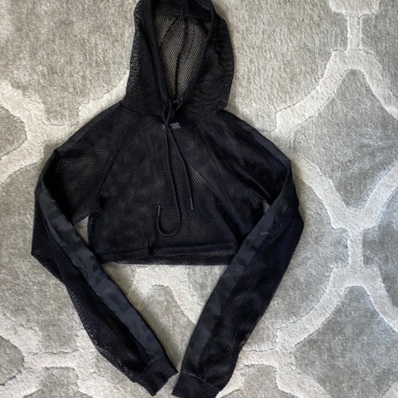 LF the Brand Mesh Crop Hoodie - Picture 2 of 3